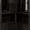 Wood Bar Cabinet | Glass Shelves | Brown