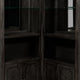Wood Bar Cabinet | Glass Shelves | Brown