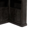 Wood Bar Cabinet | Glass Shelves | Brown
