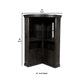 Wooden Bar Cabinet with Glass Shelves Brown By Casagear Home BM207721