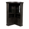 Wood Bar Cabinet | Glass Shelves | Brown