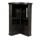 Wood Bar Cabinet | Glass Shelves | Brown