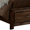 Wooden Queen Size Bed with 2 Drawer storage Brown By Casagear Home BM207725