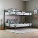 Industrial Bunk Bed | Queen Size | 2 Tier | Attached Ladder | Black