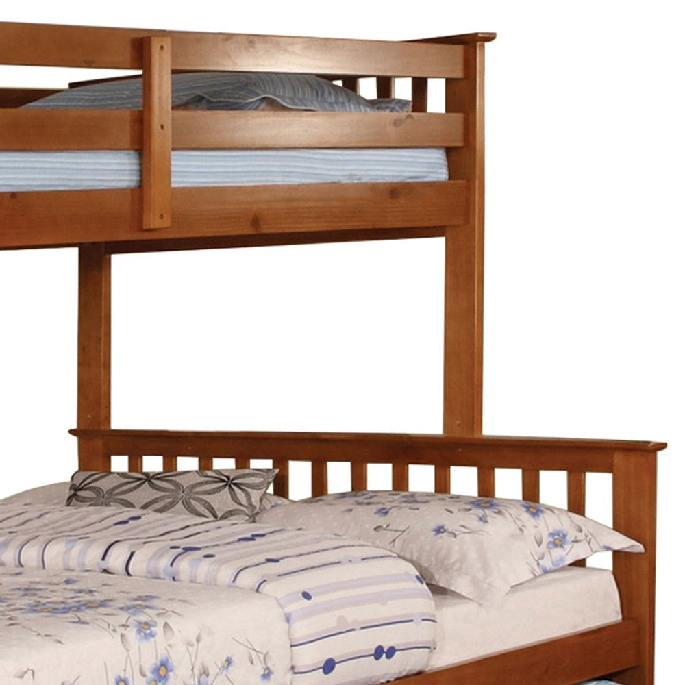 Bunk Bed with Attached Side Ladder Brown By Casagear Home BM207742