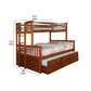 Bunk Bed with Attached Side Ladder Brown By Casagear Home BM207742