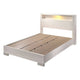 Queen Size Bed with Open shelf White BM207745