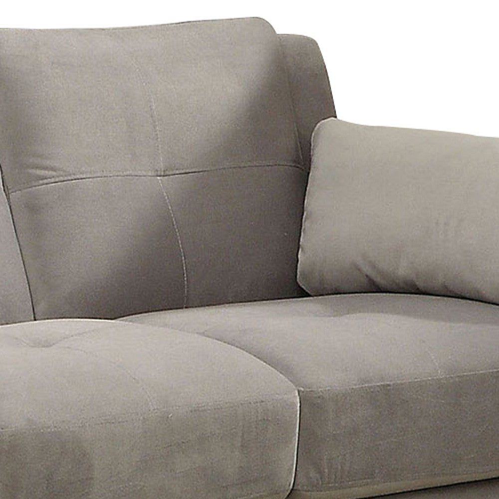 3 Seater Contemporary Sofa with Cushioned Armrests Gray By Casagear Home BM207756