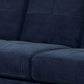 3 Seater Contemporary Sofa with Cushioned Armrests Blue By Casagear Home BM207757