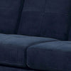 3 Seater Contemporary Sofa with Cushioned Armrests Blue By Casagear Home BM207757