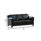 3 Seater Contemporary Sofa with Cushioned Armrests Black By Casagear Home BM207758