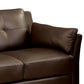 3 Seater Contemporary Sofa with Cushioned Armrests Brown By Casagear Home BM207759