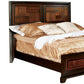 Full Size Wooden Transitional Bed with Parquet Pattern Brown By Casagear Home BM207777