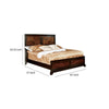 Full Size Wooden Transitional Bed with Parquet Pattern Brown By Casagear Home BM207777