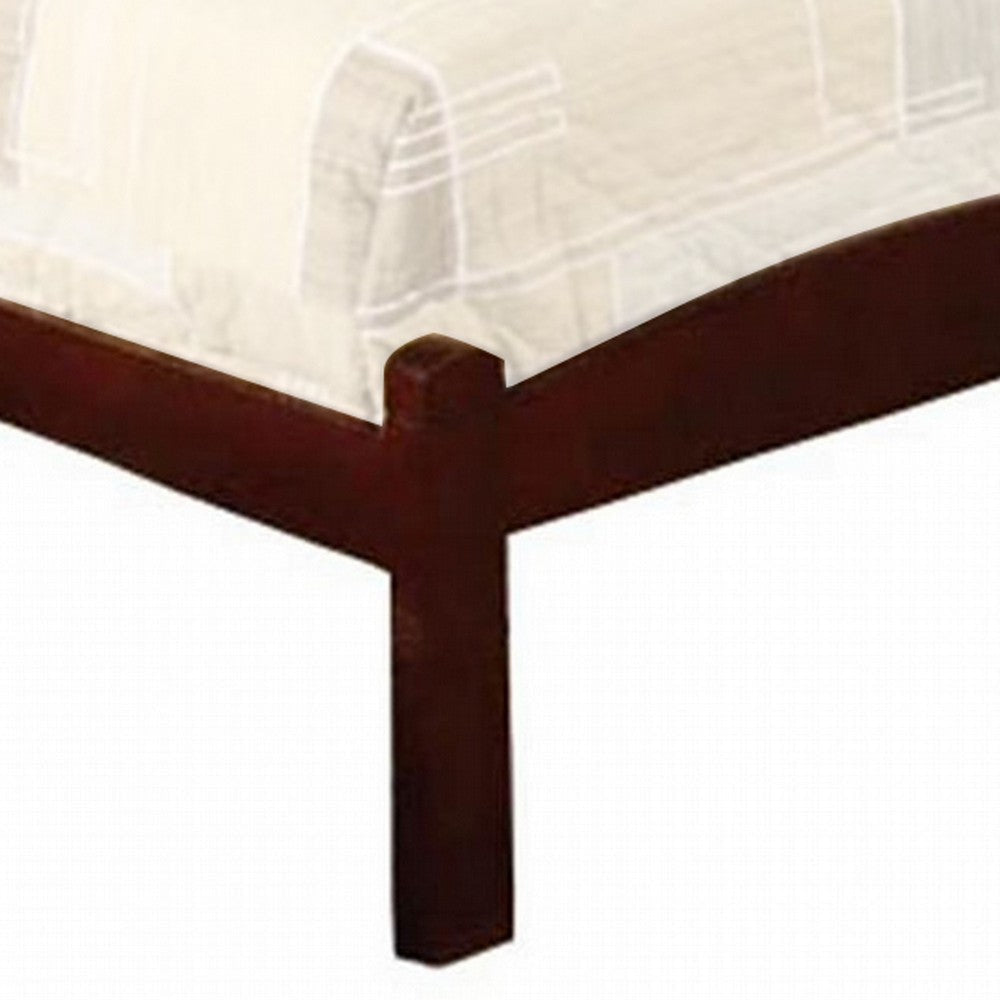Transitional Wooden Twin Bed with Panelled Headboard and Footboard Brown BM207882