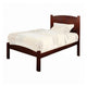 Transitional Wooden Twin Bed with Panelled Headboard and Footboard, Brown