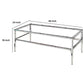 Coffee Table with Rectangular Glass Top and Tapered Legs Silver and Clear By Casagear Home BM207950