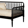 Wooden Twin Size Daybed with Spool Bed Frame and Railing Headboard Black By Casagear Home BM207957