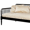 Wooden Twin Size Daybed with Spool Bed Frame and Railing Headboard Black By Casagear Home BM207957