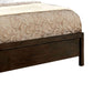 Wooden Full Size Bed with Plank Style Headboard and Block Legs Brown By Casagear Home BM207962