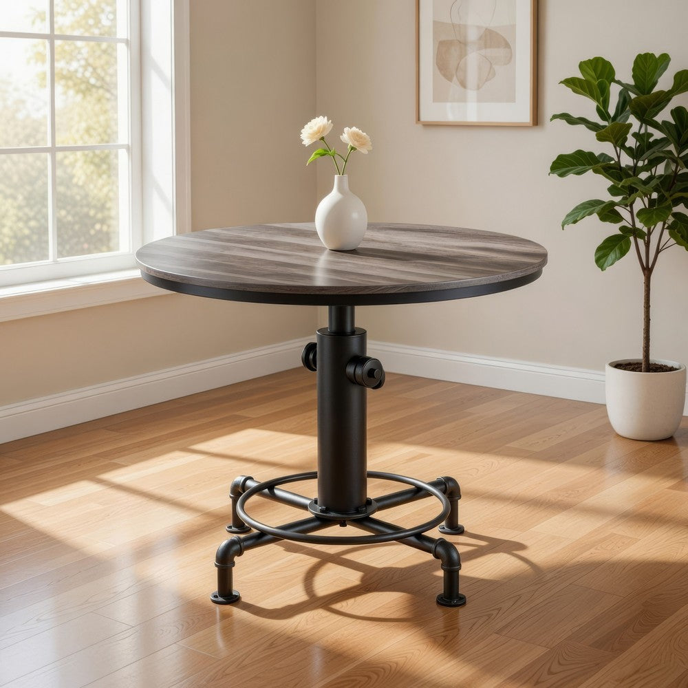 Counter Height Dining Table | Fire Hydrant Base | Metal | Gray