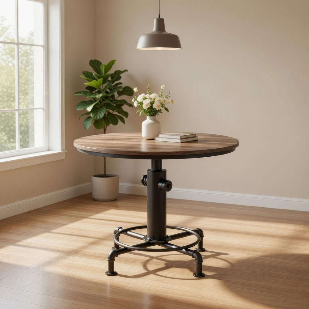 Counter Height Dining Table | Fire Hydrant Base | Metal | Gray