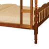 Traditional Bunk Bed with Attached Ladder and Turned Legs Brown By Casagear Home BM207973