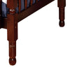 Traditional Bunk Bed with Attached Ladder and Turned Legs Dark Brown By Casagear Home BM207974