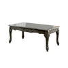 3 Piece Table Set with Cabriole Legs and Wooden Floral Motifs Gray By Casagear Home BM207976