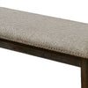 Bench | Fabric Upholstered | Nailhead Trim | 48" | Gray & Espresso