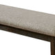 Bench | Fabric Upholstered | Nailhead Trim | 48" | Gray & Espresso