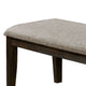 Bench | Fabric Upholstered | Nailhead Trim | 48" | Gray & Espresso