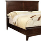 Wooden California King Bed with Panel Headboard and Footboard Cherry Brown By Casagear Home BM208013