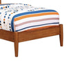 Wooden Transitional Twin Bed With Round Tapered Legs Oak Brown