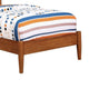Wooden Transitional Twin Bed With Round Tapered Legs Oak Brown