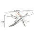 Oval Shape Glass Top Coffee Table with Criss Cross Base, Silver and Clear
