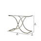 Modern Sofa Table with Glass Top and Curved Chrome Legs Silver and Clear By Casagear Home BM208083