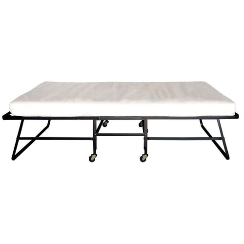 Folding Bed | Rollaway | 48" Mattress | Casters | Black