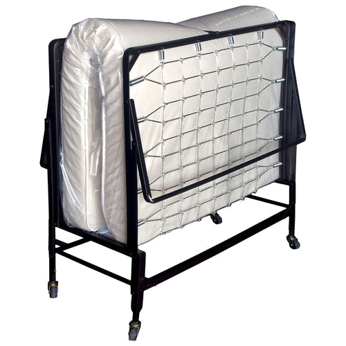 Folding Bed | Rollaway | 39" Mattress | Casters | Black