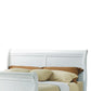 Traditional Style Full Size Wooden Bed with Bevelled Edges White By Casagear Home BM208145