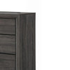 Transitional Wooden Dresser with 6 Spacious Drawers Gray and Black By Casagear Home BM208157