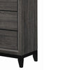 Transitional Wooden Dresser with 6 Spacious Drawers Gray and Black By Casagear Home BM208157