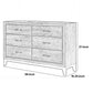 Transitional Wooden Dresser with 6 Spacious Drawers Gray and Black By Casagear Home BM208157