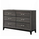 Dresser | Transitional Style | 6 Drawers | Gray & Black