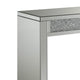 Rectangular Shape Wooden Sofa Table with Faux Crystal Accents Silver BM208163