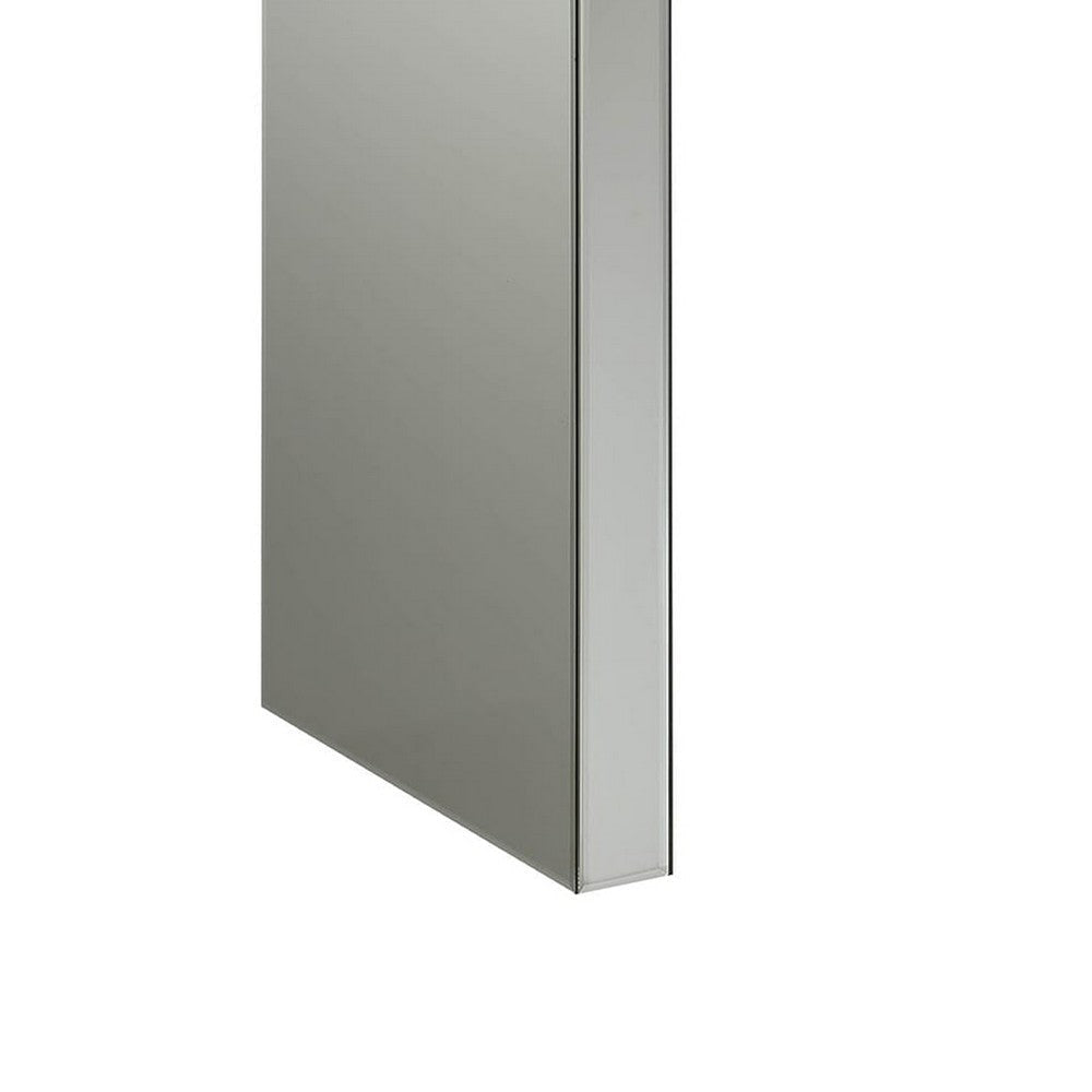 Rectangular Shape Wooden Sofa Table with Faux Crystal Accents Silver BM208163