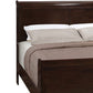 Traditional Style Wooden Full Size Bed with Curved Headboard Brown By Casagear Home BM208176