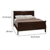 Traditional Style Wooden Queen Size Bed with Curved Headboard Brown By Casagear Home BM208177