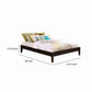 Wooden California King Size Universal Bed Frame with Tapered Legs Brown By Casagear Home BM208185