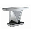 Sofa Table | 47" | Mirrored | Crystal Accents | Silver